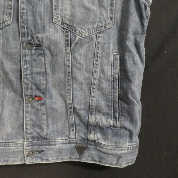 GUESS - Los Angeles | medium | Button-Up Closure | Blue Denim Vest - Picture 9 of 14
